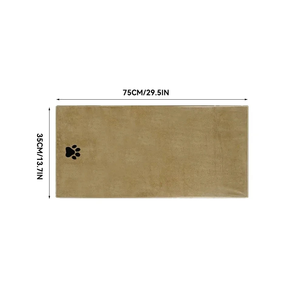 Khaki towel in the small 35 x 75 cm size