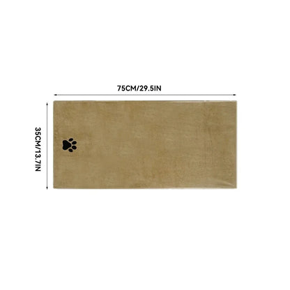 Khaki towel in the small 35 x 75 cm size