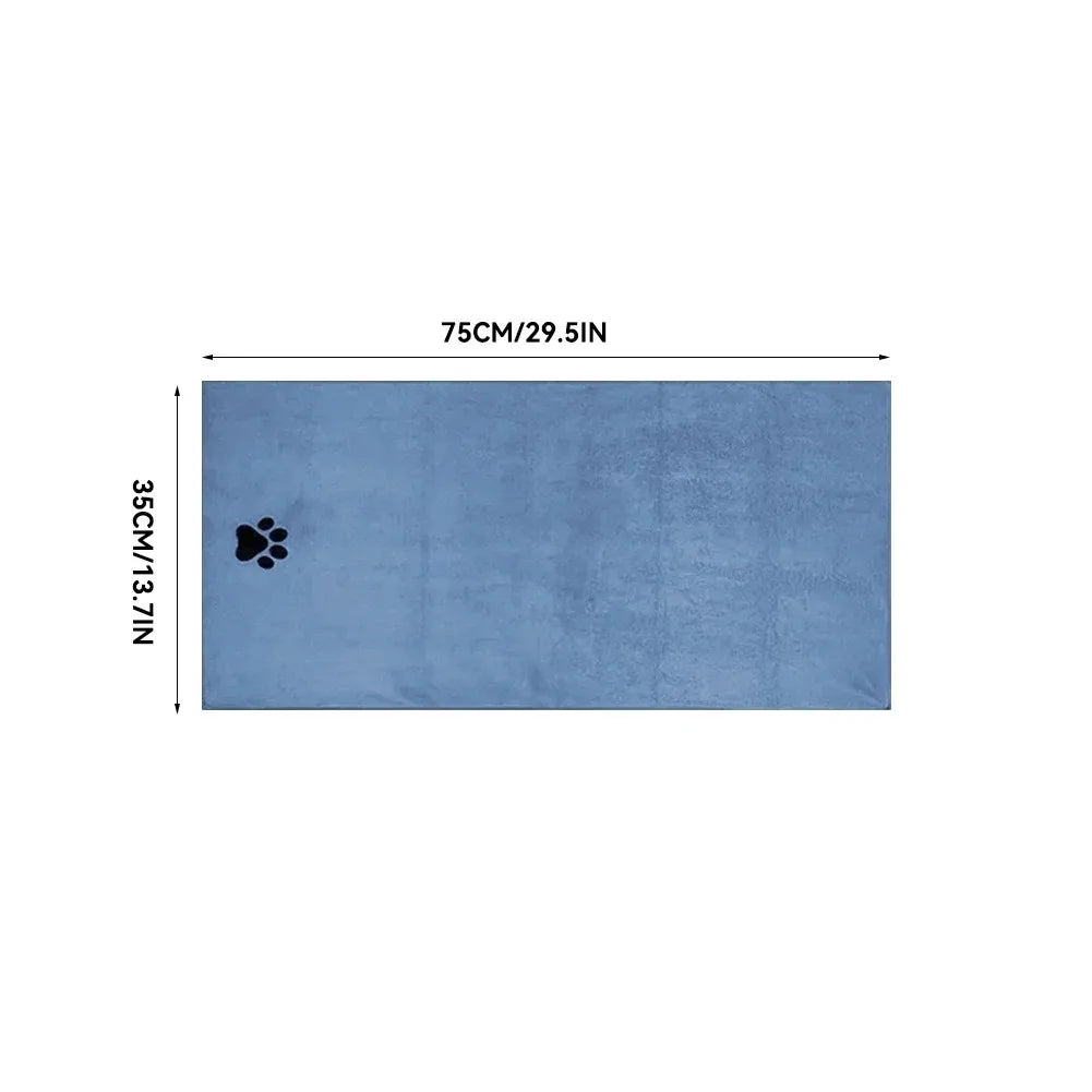 Blue towel in the small 35 x 75 cm size