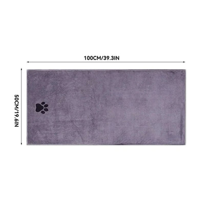 Grey towel in the large 50 x 100 cm size