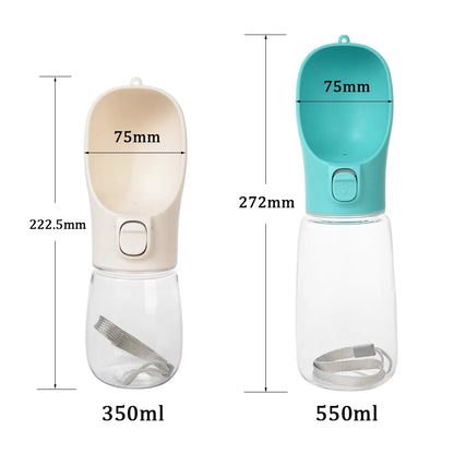 Size diagram: 350 ml bottle 222.5 mm tall, 550 ml bottle 272 mm tall