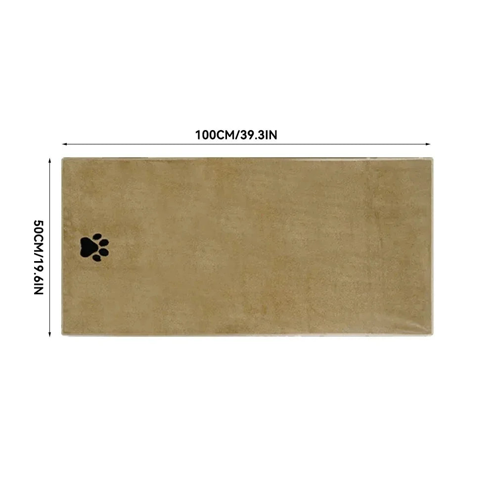 Khaki towel in the large 50 x 100 cm size