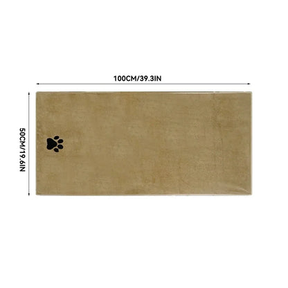 Khaki towel in the large 50 x 100 cm size