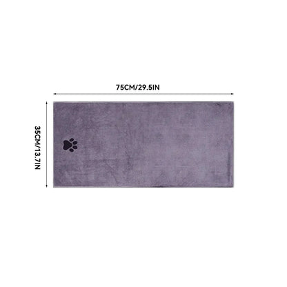 Grey towel in the small 35 x 75 cm size