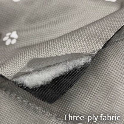 Cut-away view showing the three fabric layers inside the liner