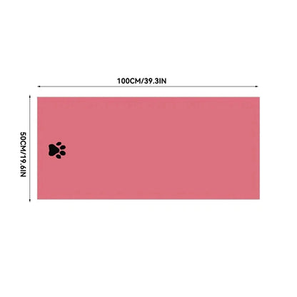 Pink towel in the large 50 x 100 cm size